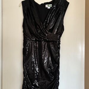 Jessica Simpson Black Sequin Mini Dress